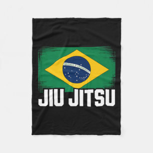 Braziliaanse vlag voor Brazilian Jiu Jitsu-liefheb Fleece Deken