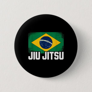 Braziliaanse vlag voor Brazilian Jiu Jitsu-liefheb Ronde Button 5,7 Cm