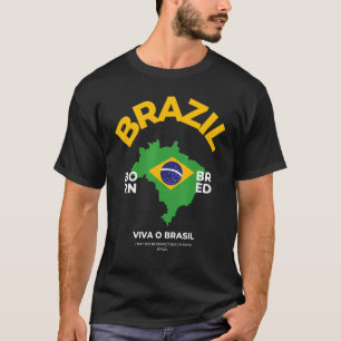 Braziliaanse vlag voor mannen en Braziliaanse plat T-shirt