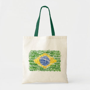 Braziliaanse vlag - wandelhout tote bag