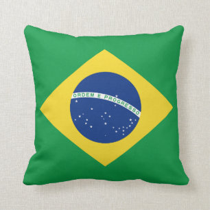 Braziliaanse Vlag x Vlag Kussen