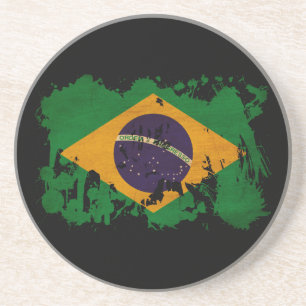Braziliaanse vlag zandsteen onderzetter