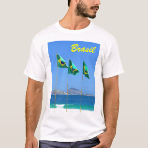 Braziliaanse vlaggen t-shirt