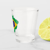 Braziliaanse vlaggenkaart shot glas (Rechts)