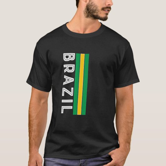 Braziliaanse vlaggenkleuren t-shirt (Voorkant)