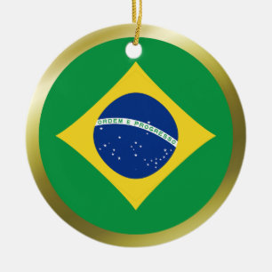 Braziliaanse vlagversiering keramisch ornament