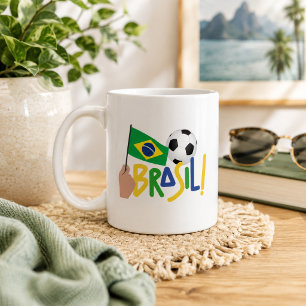Braziliaanse Voetbal Trots Koffiemok