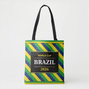 Braziliaanse Voetbalfan Vlag Kleuren Streep Patroo Draagtas