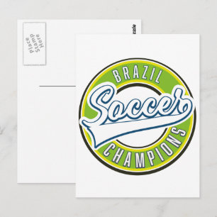 Braziliaanse voetbalkampioenen briefkaart