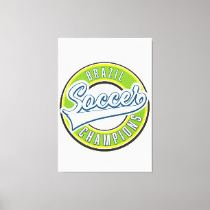 Braziliaanse voetbalkampioenen canvas afdruk