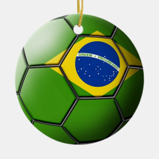Braziliaanse voetbalversiering keramisch ornament (Voorkant)