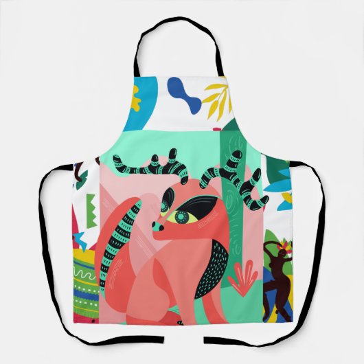 Braziliaanse vos all-over print Schort (Voorkant)