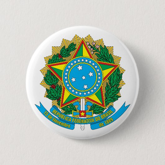 Braziliaanse wapenschild Button (Voorkant)