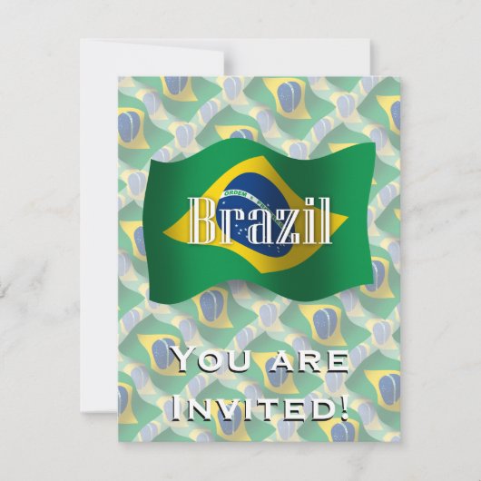 Braziliaanse Waving Flag Kaart (Voorkant)