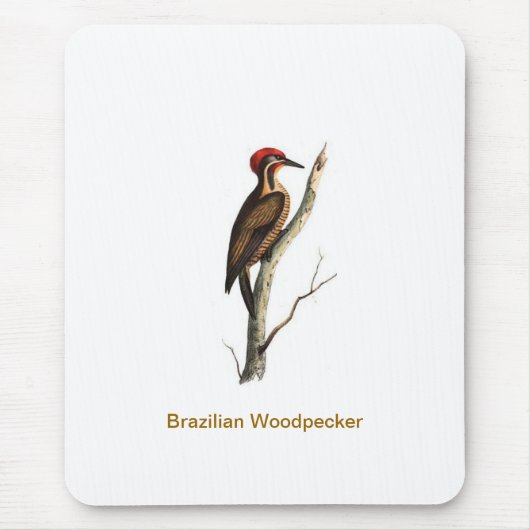 Braziliaanse Woodpeckervogel Mousepad Muismat (Voorkant)