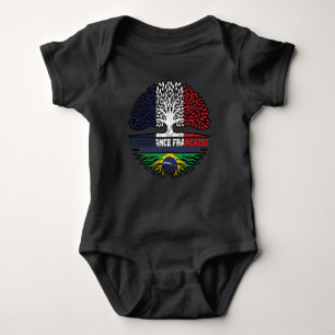 Brazilian Brazil French France Tree Roots Flag Romper