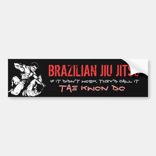 BRAZILIAN JIU JITSU BUMPERSTICKER (Voorkant)