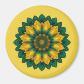 Brazilian Leaf Mandala - Refrigerator Magnet (Devant)