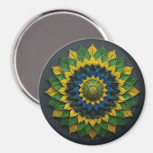 Brazilian Leaf Mandala - Refrigerator Magnet (Recto/Verso)