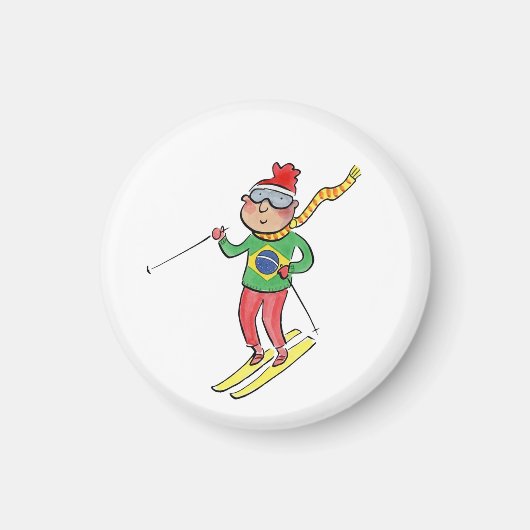 Brazilian Skier Magneet (Voorkant)