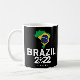 Brazilië 2022 Voetbal Braziliaanse vlag Football Koffiemok