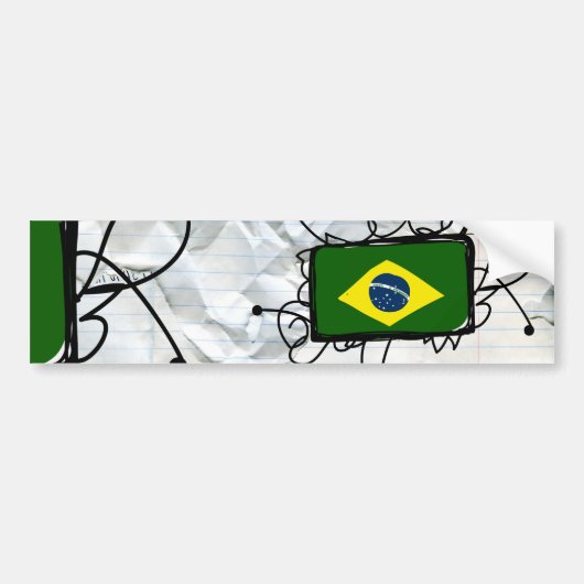 Brazilië Bumpersticker (Voorkant)