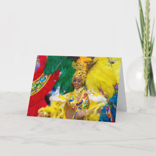 Brazilië Carnaval Gevouwen Blank Wenskaart Kaart