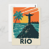 Brazilië Christ the Redeemer briefkaart (Voorkant / Achterkant)
