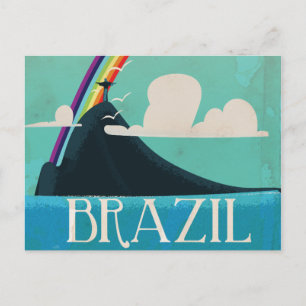 brazilie christus de verlosser vintage reisposter briefkaart