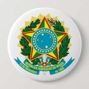 Brazilië COA Ronde Button 4,0 Cm