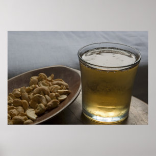 Brazilië. Een glas verfrissende gegarandeerde ener Poster