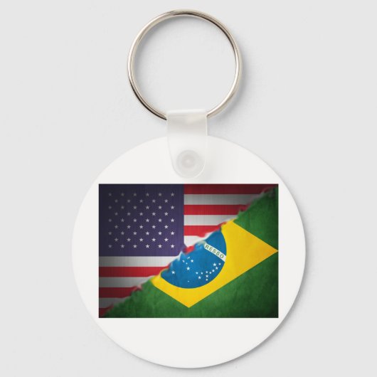 brazilië en amerika sleutelhanger (Voorkant)