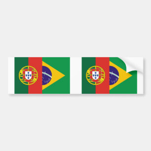 Brazilië en Portugal, hybriden Bumpersticker