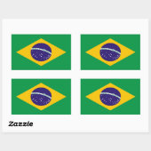 Brazilië Flag Rechthoek Sticker (Vel)