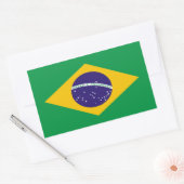 Brazilië Flag Rechthoek Sticker (Envelop)