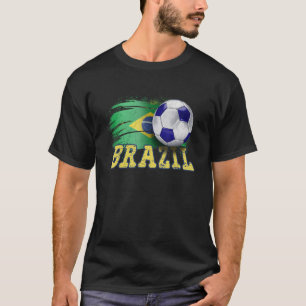 Brazilië Flag Soccer Braziliaanse Fans Support Foo T-shirt