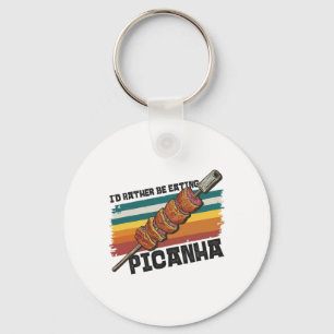 Brazilië Food Lover Design Steak BBQ Cuisine Pican Sleutelhanger