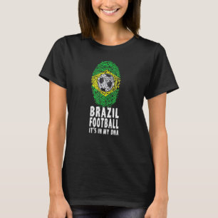 Brazilië Football zijn in mijn DNA vingerafdruk Vo T-shirt