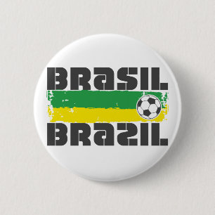 Brazilië Futbol Ronde Button 5,7 Cm