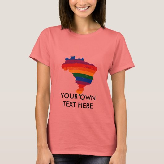 BRAZILIË GAY PRIDE T-SHIRT (Voorkant)