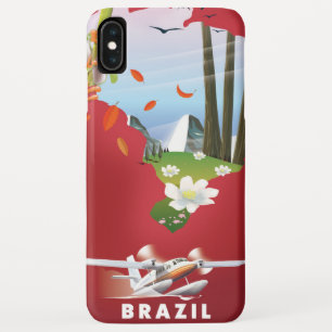 Brazilië geïllustreerde reisposter. iPhone XS max hoesje