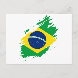 Brazilië Gescheurde Vlag Nationale Trots Sport  Briefkaart
