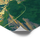 Brazilië Illustratie Reizen Art Vintage Poster (Hoek)