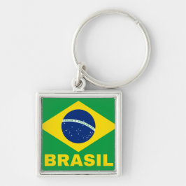 Brazilië in Braziliaanse vlag Sleutelhanger