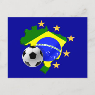 Brazilië kaart 5 sterren voetbal cadeaus