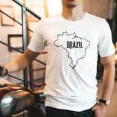 Brazilië Kaart Land Shirt Braziliaans Vorm T-shirt