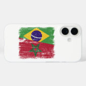 Brazilië Marokko Half Vlag Braziliaans Marokkaans Case-Mate iPhone Case (Achterkant (horizontaal))