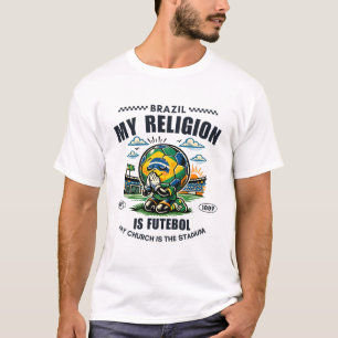 Brazilië: mijn religie is voetbal t-shirt