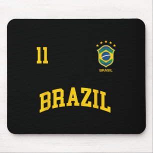 Brazilië Nummer 11 Braziliaans Voetbalteam Sportsh Muismat