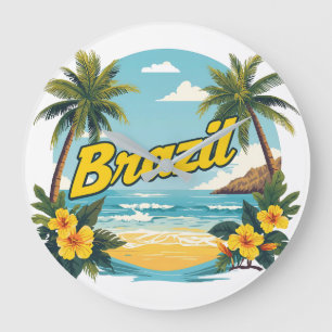 Brazilië [Productnaam] Tropisch Strand  Zomer Gesc Grote Klok